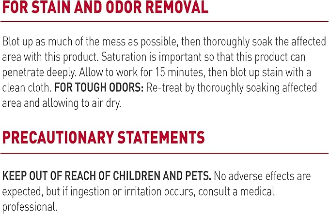 Nature's Miracle Stain and Odor Remover Dog 32 Ounces, Odor Control Formula, Pour (Pack of 2)