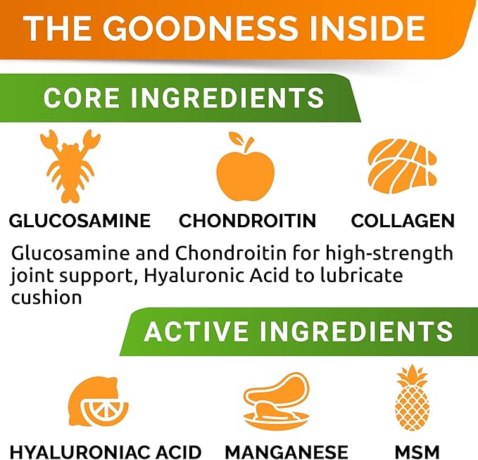 STRELLALAB Liquid Glucosamine for Dogs w/Collagen (16 OZ) - All-Natural Hip & Joint Supplement, Glucosamine Chondroitin for Dogs, MSM & Collagen for Dogs Mobility, Joint Pain Relief for Small & Large
