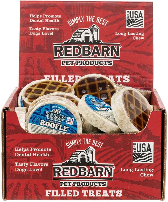 Redbarn Pet Products Roofle - Maple Flavored Waffles - Dog Treat - Case of 50
