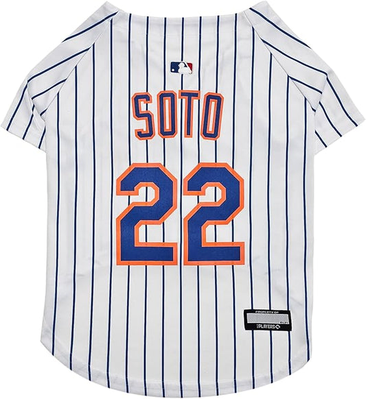 Pets First MLBPA Juan Soto Jersey #22 Pet Jersey- MLB New York Mets Mesh Players, Size Small