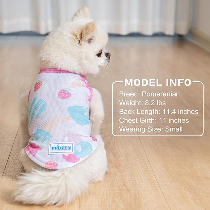 KYEESE 2Pack Dog Cooling Shirt, Breathable Dog Shirt for Small Medium Dogs, Sun Protection Dogs Cooling Vest Tank Top, Lightweight Soft Sleeveless Summer Pet Clothes, Blue+Grey, XL