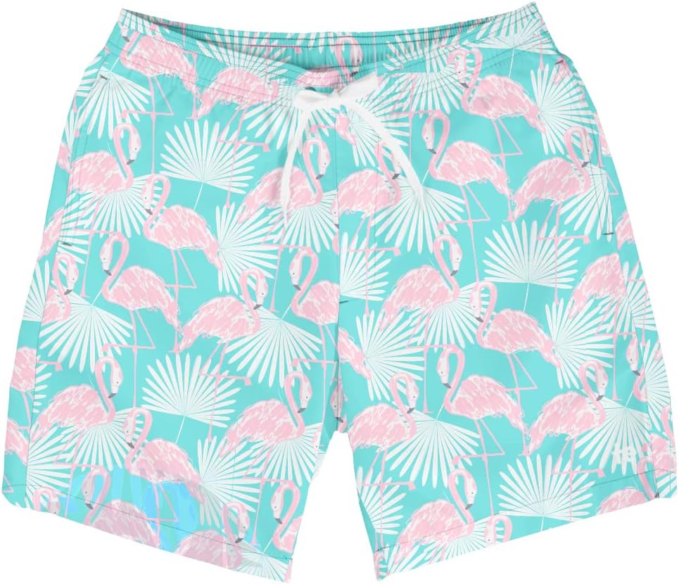 Tipsy Elves Men's Stretch Swim Trunks 7 Inch Inseam 4-Way Stretch with Mesh Liner - Quick-Dry Funny Swimwear Bathing Suit