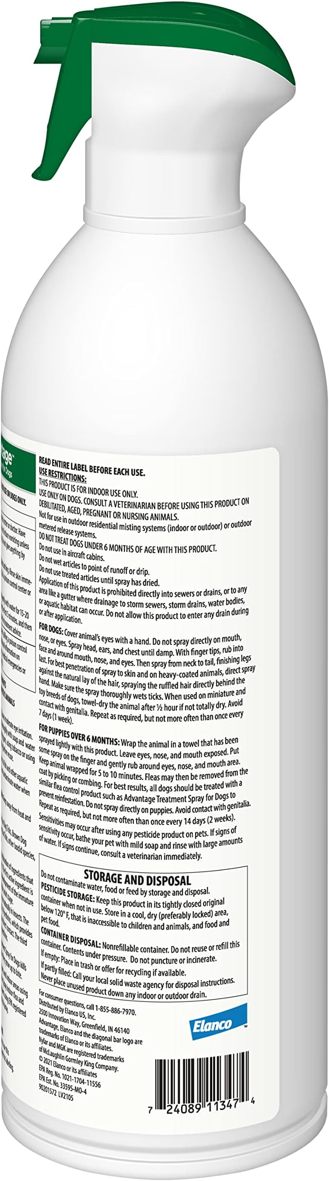 Advantage Dog Flea Treatment Spray | Kills Fleas & Ticks | Dog Flea Spray | 15 oz.