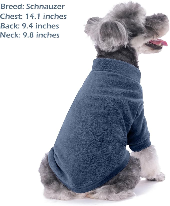 Dog Sweater, 3 Pack Dog Sweaters for Small Dogs Girl Boy, Ultra Soft Warm Puppy Clothes Dog Coat for Winter (Gray+Azure+Navy, Small)