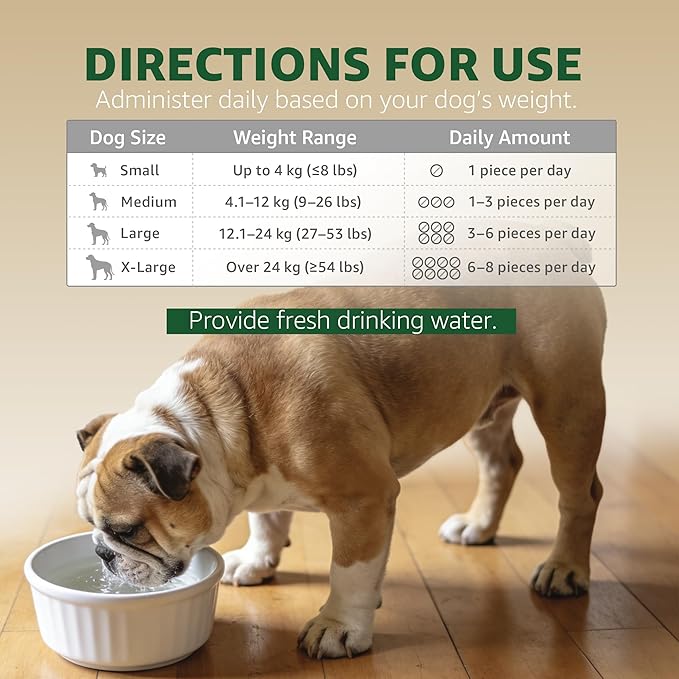 Dewormer for Dogs, Digestive Cleanser Treatment, Broad Spectrum for All Womer, Hookworms, Lung Worms, Pin Worms, Round Worms