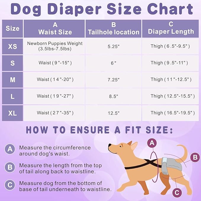 Idepet Female Dog Diapers with Suspender Detachable, 3 Pack Tie Dye Washable Reusable Girl Doggie Diapers for Small Medium Female Dog in Heat Period Cycle Urinary Incontinence Training M