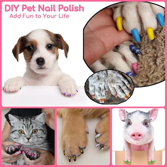 Dog Nail Polish， Dog Nail Polish Pens Quick Dry-20 Colors, Pet Nail Polish Set for Dogs， DIY Dogs Puppy Nails, Dog Safe Nail Polish Non Toxic, Odorless, Easy to Apply