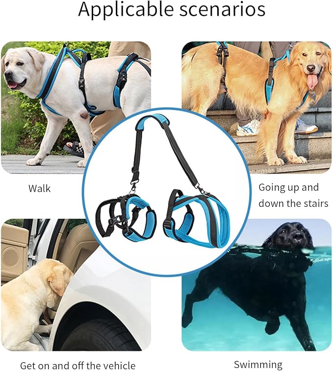 Pet Rehabs Strap for Aging Disabled Dog Nonslip Polyester Senior Mobility Tool for Outdoor Walking Gear Elderly Belt