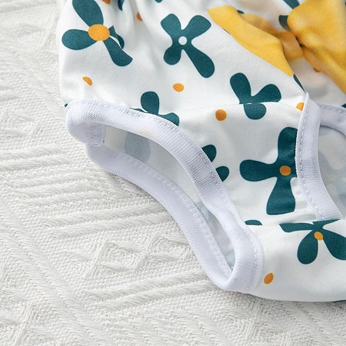 Environmentally Friendly Pet Menstrual Pants Dog Diapers for Heat Comfortable Absorbent Prevent Mess Cartoon Patterned Breathable Shorts Underwear Green XL