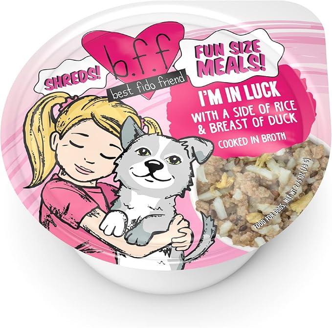 Weruva Best Fido Friend Fun Size Meals for Dogs, Im in Luck, 2.75oz Cup, Pack of 12