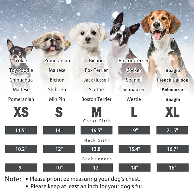 SCENEREAL Winter Dog Vest Coat with Harness Built in, Warm Dog Jacket, Small Medium Dogs Cold Weather Coats with Zipper, Fleece Puffer Vest Windproof Snow Clothes for Puppy Pet
