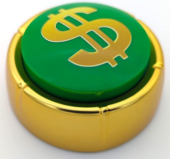 The Money Button | Ka-Ching! Cash Register Sound Effect Button (Batteries Included) Entrepreneur Back to School Office Sales Marketing Gag Gift Hype Nut