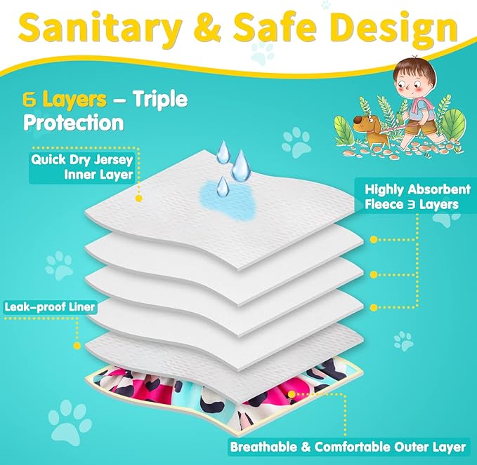 Washable Dog Diapers Female 3 Pack Reusable Premium Highly Absorbent Doggie Diapers, Flexible Puppy Diapers, Durable Leak-Proof Leopard Dog Diapers for Period Heat Incontinence Puppy Training, S