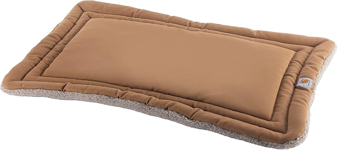 Carhartt Durable Firm Duck Sherpa Top Dog Napper Pad, Washable Duck Canvas Pads for Dogs, Sherpa Top Napper Pad (Carhartt Brown), X-Large