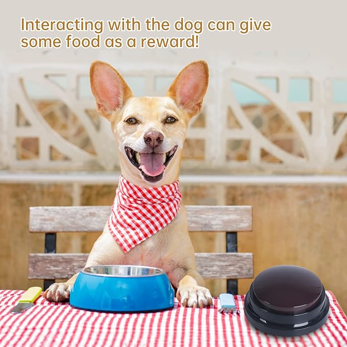 Voice Recording Button, 30 Second Record Button for Dog Pet Interactivity, Gift for Friend, Family, 4 Color Have Coffee and White