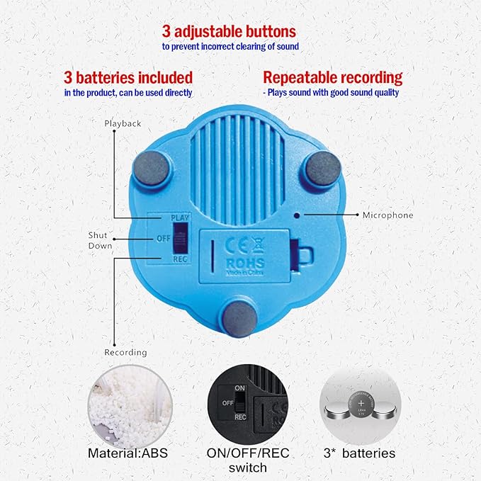 Dog Buttons for Communication, 9pcs Recordable Talking Buttons Set with Mat & Stickers, Pet Training Buttons for Dogs & Cats, Speaking Buttons