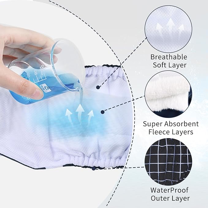 Reusable Dog Belly Bands for Male Dogs Diapers,5 Pack Premium Washable Dog Diapers Male Puppy Nappies Wrap,M