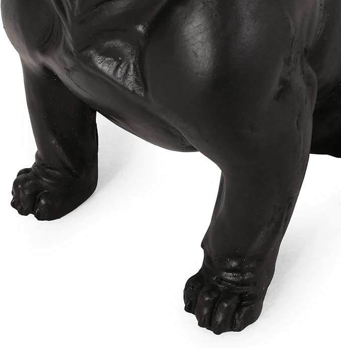 Christopher Knight Home Tamara Outdoor French Bulldog Garden Statue, Matte Black