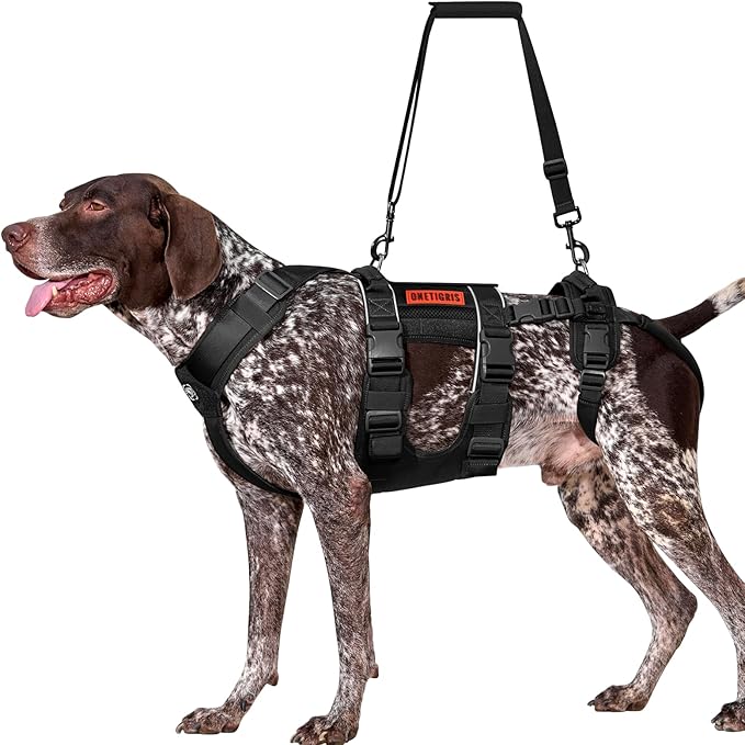 OneTigris Breathable Dog Lift Harness for Large Medium Sized Dogs, Dog Sing for Large Dogs Hind Leg, Dog Hip Support Brace Front Leg Support Vrace