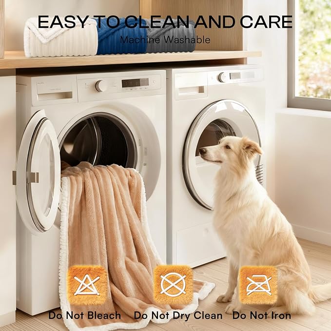 Luciphia Waterproof Dog Blanket for Small Puppy Ultra-Soft Calming Cut Pile Flannel Throw Durable & Warm Furniture Protection for Couch Car Pet Cat Blanket Machine Washable Warm Caramel,S(40''x28'')