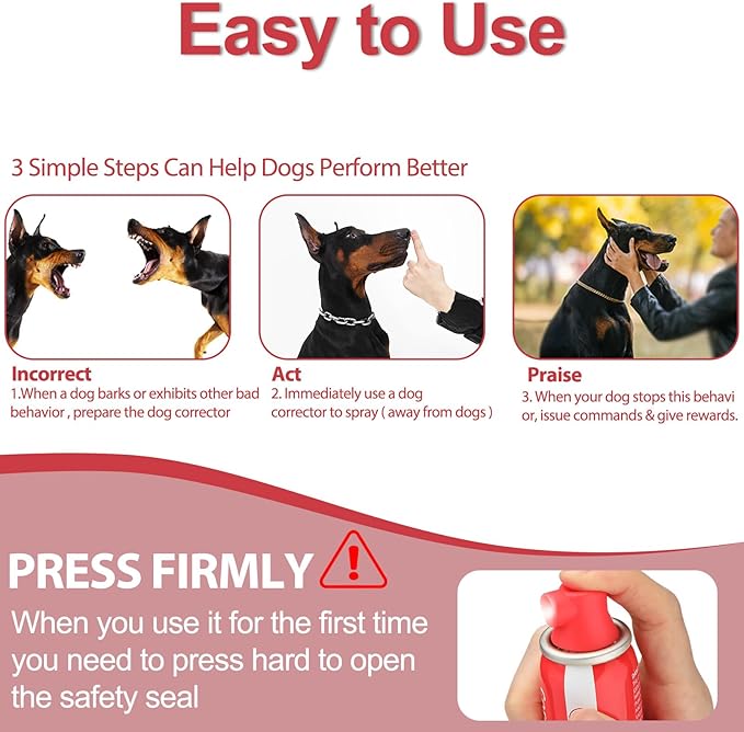 Corrector Spray Dog Trainer, 80ml 6 Pack Corrector Spray for Dogs to Stops Barking, Food Stealing, Dog Fights, Attacks & Unwanted Dog Behaviour, Safe Pet Training Spray