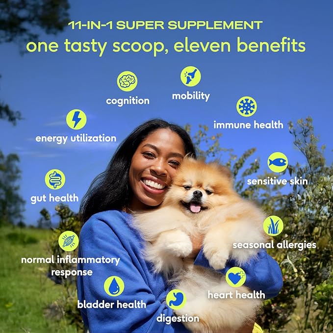 Native Pet The Daily Dog Vitamins & Supplements - 11-in-1 Multivitamin Powder for Dogs - Supports Whole Body Health, Digestion, Mobility & Immunity with Collagen, Glucosamine & Probiotics – 30 Scoops