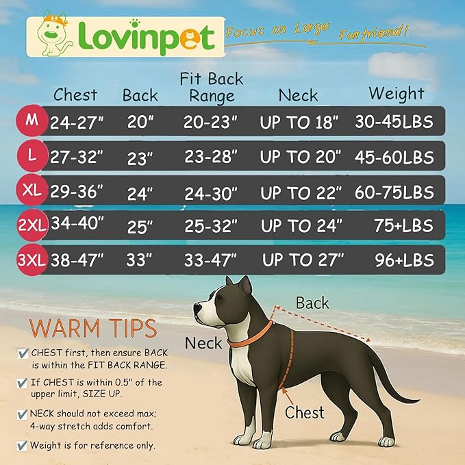 LovinPet Large Dog Bodysuit For Shedding, Pet Anxiety Relief Pajamas, Uv Protection Dog Shirt, Comfy Stretchy Fabric, White Butterfly Print, Pajamas for Pitbulls, Pitbull Clothes For All Seasons,Large