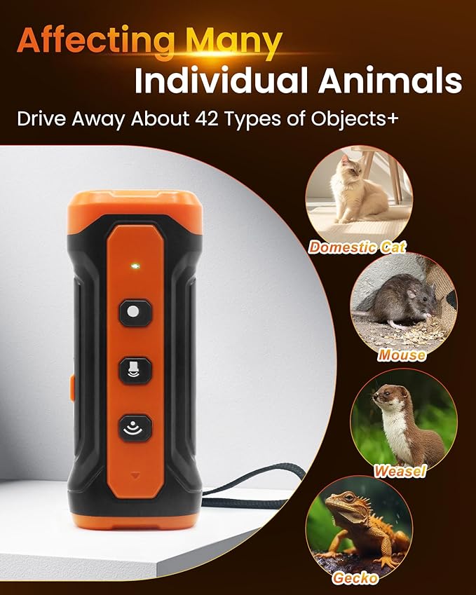 Sonic Bark Deterrents, Anti Barking Device for Dogs with 3X Sonic Emitters - 33ft Range, Rechargeable, 5 Modes, Humane & Portable Behavior Corrector for Indoor/Outdoor Use.