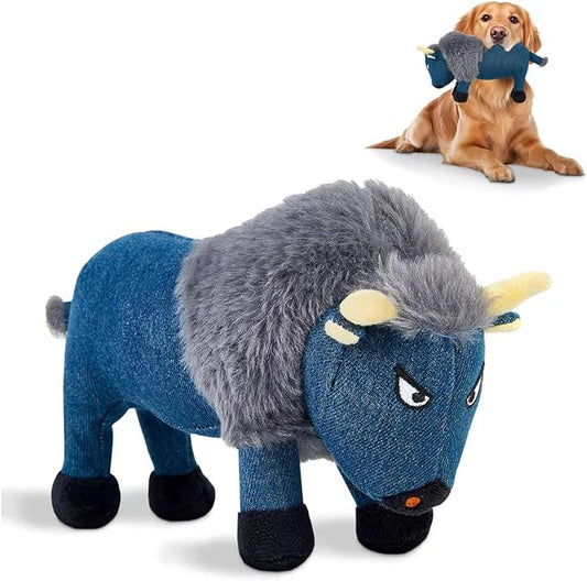 Squeaky Dog Puppy Toys, Stuffed Plush Animal to Keep Them Busy for Small Medium Large Dogs & Aggressive Chewers, Soft Durable Tough Indestructible Pet Chew Toys, Best Products Stuff for Puppies