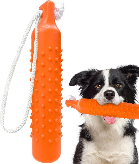 BINGPET Dog Float Bumper Toy,10.8 Inch Large Training Dummy Retrieving Bumpers Summer Pool Toy Tug Game for Large XL Dogs Retriever(Orange)
