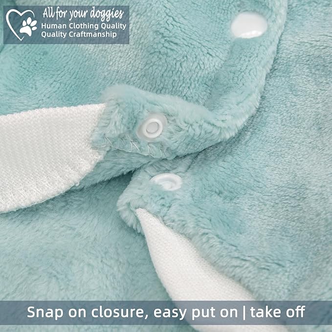 FabriCastle Dog Hoodie Sweater for Small Dogs Boy and Girl, Dog Clothes S XS XXS Puppy Sweatshirt, Pet Outfit, Cat Clothing Super Soft Warm Snap On Closure (Green-Cream, Small)