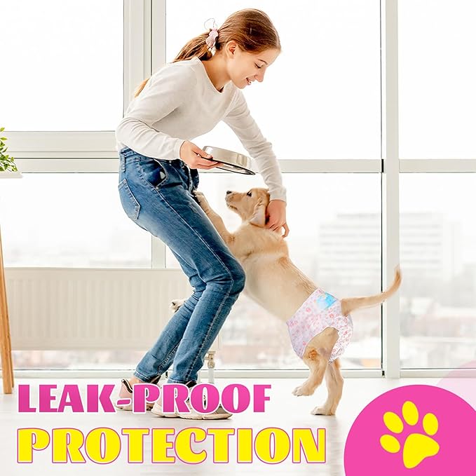 XPCARE 40 Count Disposable Female Dog Diapers, Super Absorbent, Leak Proof, Dog Diapers,Dog Period Diaper Female, for Incontinence, Estrus Female Dogs (X-Small)