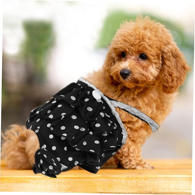 BESPORTBLE Female Dog Physiological Pant Pet Diaper for Heat and Incontinence Protection Washable Reusable Black XL Dog Pants to Prevent Mating and Maintain Cleanliness