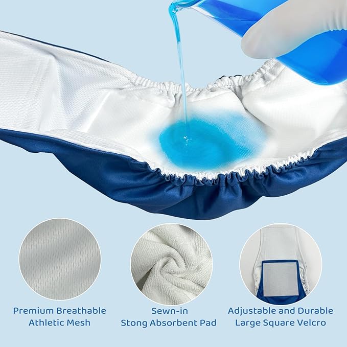 Male Dog Belly Bands Washable High Absorbing Male Dog Pee Wraps Reusable Male Dog Diapers 5 Pack (XXXL, 27” - 33” Waist)