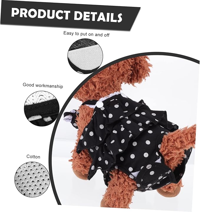 1pc Dog Physiological Pants Breathable Reusable Diapers for Female Dogs Heat Comfortable Menstrual Underwear Washable Pantie for Pets