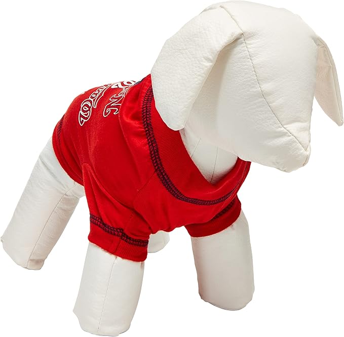 MLB Washington Nationals Dog T-Shirt, Large. - Licensed Shirt for Pets Team Colored with Team Logos. - Premium Stretchable Materials for The Comfort of Your Dog & cat.