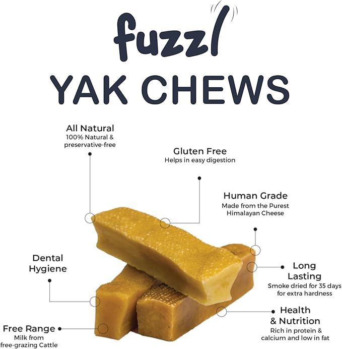 Yak Chews Mango, Coconut, Strawberry, Blueberry Medium Box 4 - Himalayan Yak Chews for Dogs - Natural Yak Cheese Himalayan Dog Chews Dog Chew