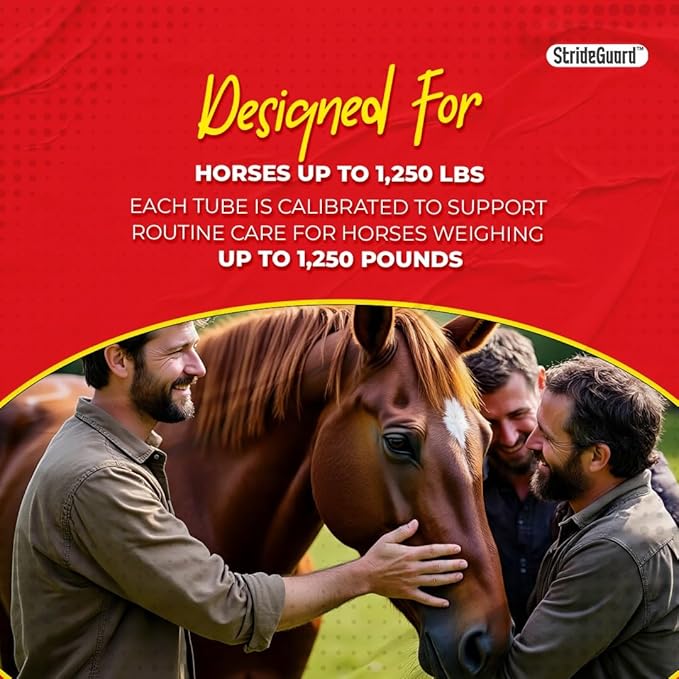 Horse Ivermectin Paste 1.87% – Apple Flavored Oral Horse Dewormer Syringe – 6.08g Tube Treats Horses Up to 1250 LB [Pack-24]