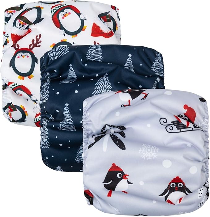 CuteBone Male Dog Diapers Washable for Christmas DM16XS