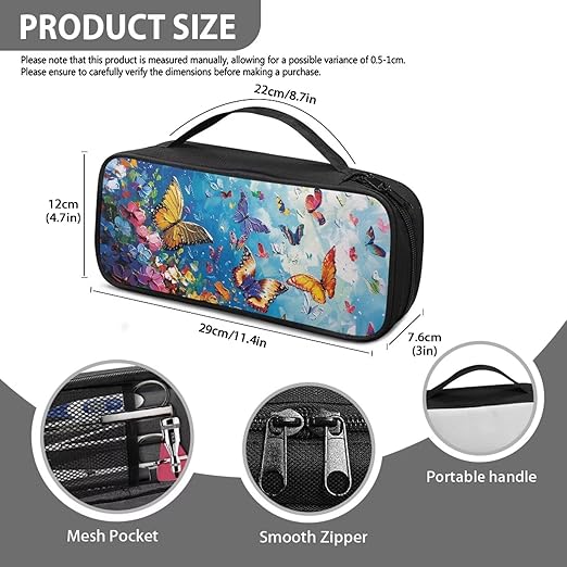 Gomyblomy Aesthetic Butterfly Stethoscope Case Storage Bag with Extra Room for Scissors Bandages Penlight, Protective Stethoscope Carrying Case for Doctors/Nurse Accessories