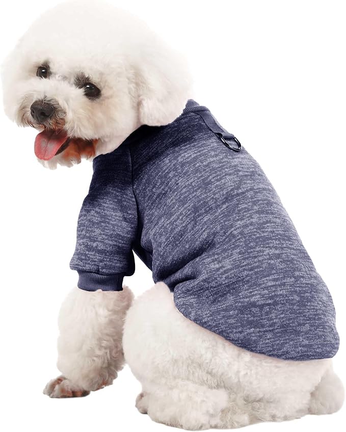 Dog Sweater, Sweaters for Small Dogs, 2, 3 Pack Warm Soft Pet Clothes for Puppy, Medium Large Cat, Dogs Girl or Boy, Dog Shirt for Winter Christmas (Buckle Grey+Navy+Blue, XX-Small)