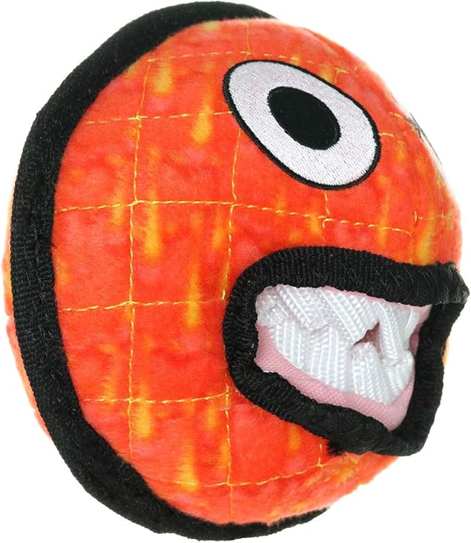 TUFFY® - World's Tuffest Soft Dog Toy - Alien - Multiple Layers. Made Durable, Strong & Tough. Interactive Play (Tug, Toss & Fetch). Machine Washable & Floats. (Ball Red, Large 2 Pack)