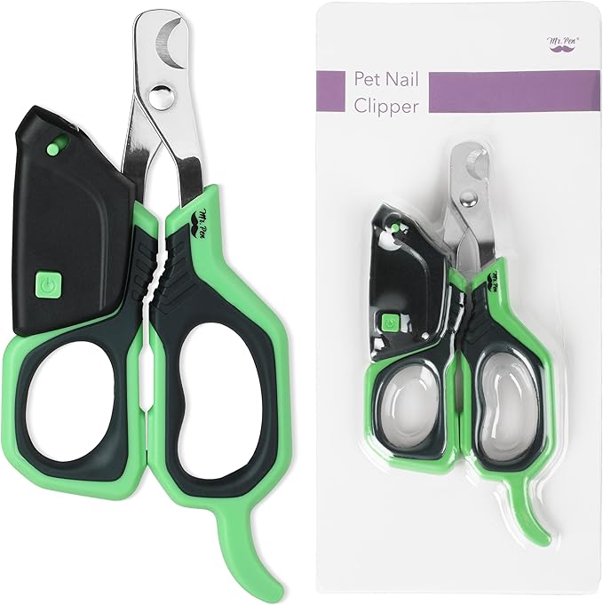 Mr. Pen- Cat Nail Clipper with Adjustable LED Light, Green Cat Nail Trimmer, Cat Claw Clippers, Cat Clippers for Nails, Pet Nail Clippers, Kitten Nail Clipper, Small Dog Nail Clipper Cat Claw Trimmer