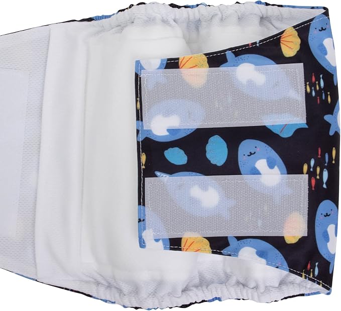 CuteBone Belly Band for Dogs Male Reusable Diapers Washable Wrap DM36L