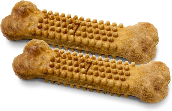 Nylabone Nubz Natural Dog Chew Treats for Large Dogs, Long Lasting Dog Bones Made in USA, Chicken Flavor Breath Freshener Dental Chews, for Dogs Over 30 lbs. (20 Count)