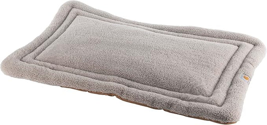 Carhartt Durable Firm Duck Sherpa Top Dog Napper Pad, Washable Duck Canvas Pads for Dogs, Sherpa Top Napper Pad (Carhartt Brown), Large
