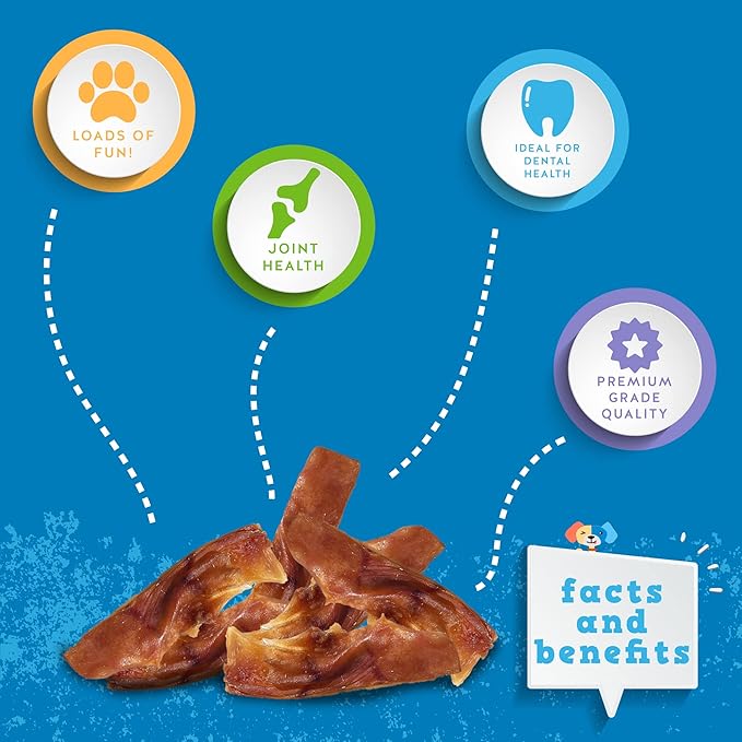 Jack&Pup Pig Ears Slivers (2Lb) - All Natural Single Ingredient Pork Strips Dog Treats, Excellent Rawhide Alternative, Dog Chews for Large and Small Dogs (2Lb)