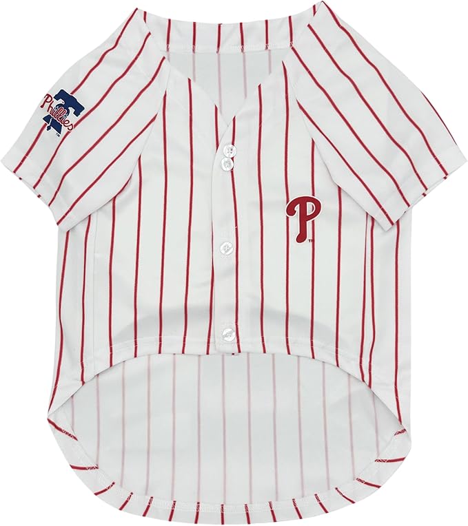 Pets First MLBPA Kyle Schwarber Player Jersey #12 Pet Jersey - MLB Philadelphia Phillies Mesh Players, Size Large