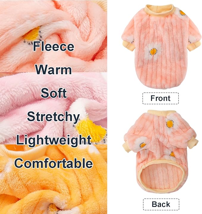 Dog Sweater, 3 Pack Dog Sweaters for Small Dogs, Dog Clothes for Small Dogs Girl Boy, Ultra Soft and Warm Puppy Sweater Dog Coat for Winter Christmas (Dy Pink+Dy Purple+Dy Yellow, XX-Large)