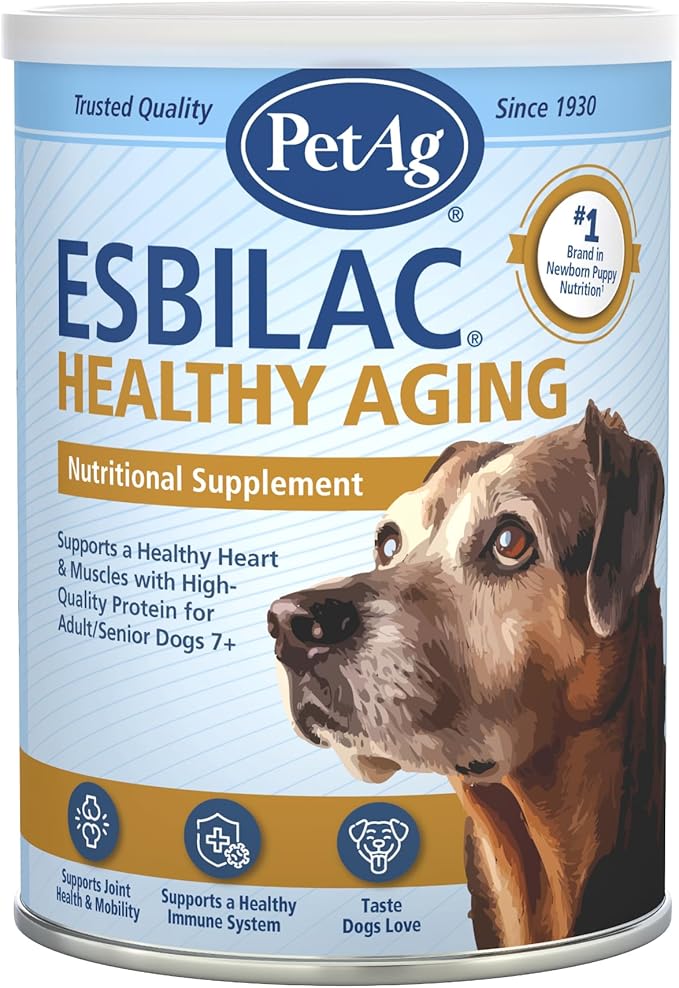 PetAg Esbilac Healthy Aging - 14 oz - Supports a Healthy Heart & Muscles with Protein for Adult/Senior Dogs 7+ - Easy to Use